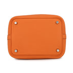 Hermes Handbag Picotin Lock PM Orange Silver Taurillon Clemence Tote — view 3