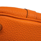 Hermes Handbag Picotin Lock PM Orange Silver Taurillon Clemence Tote — view 6