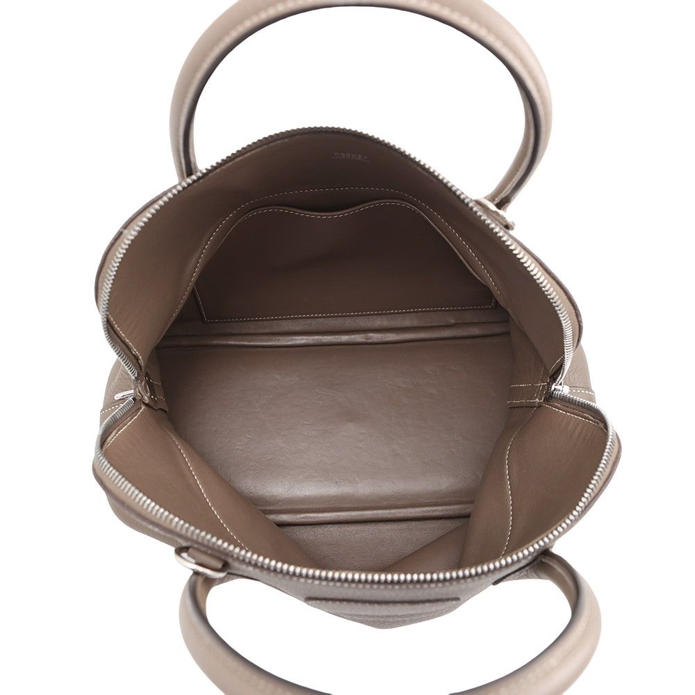 Hermes Handbag Bolide 31 Etoupe Silver Taurillon Clemence 2-Way — view 6
