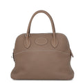 Hermes Handbag Bolide 31 Etoupe Silver Taurillon Clemence 2-Way