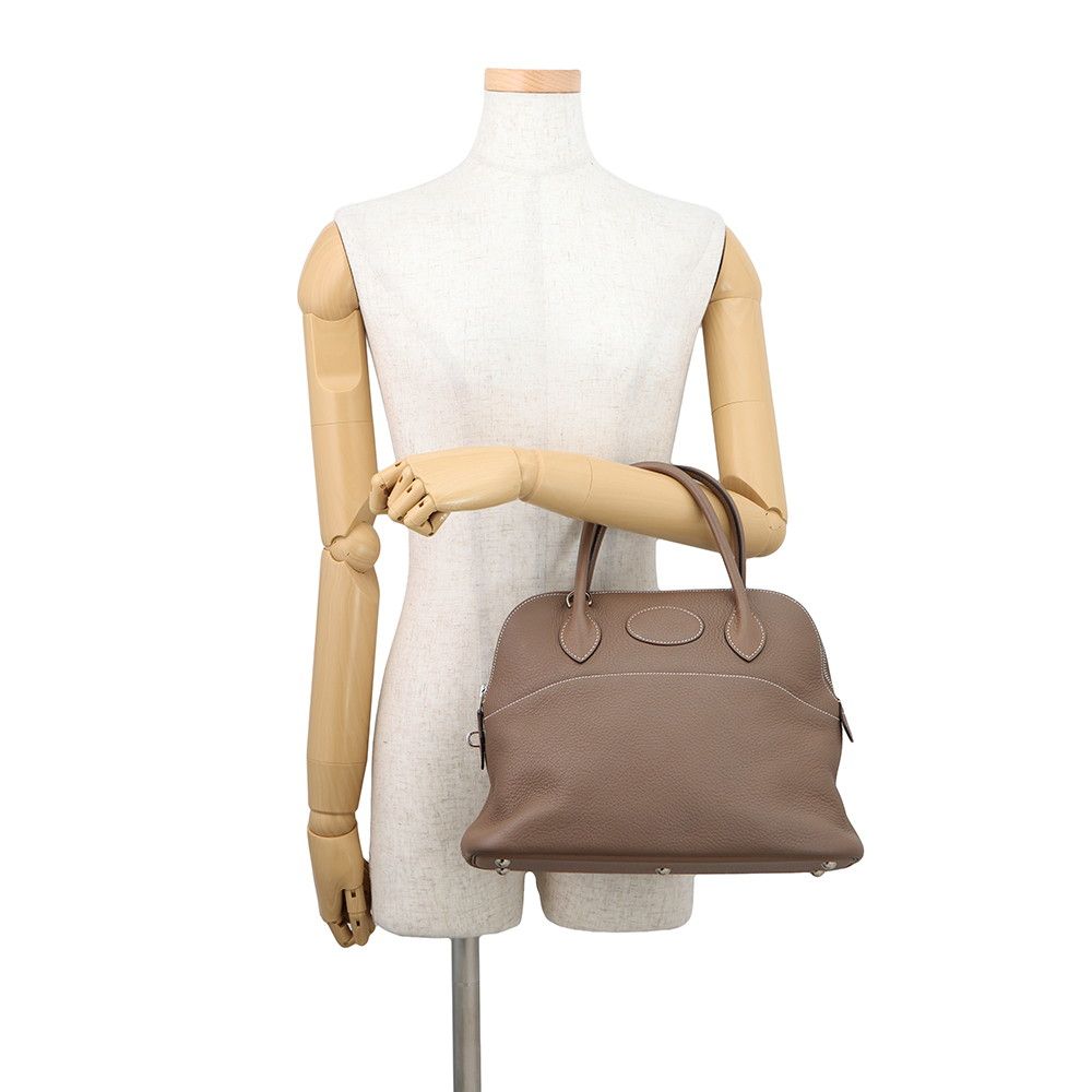 Hermes Handbag Bolide 31 Etoupe Silver Taurillon Clemence 2-Way — view 4