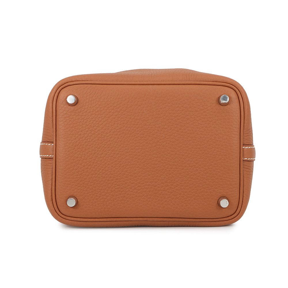 Hermes Handbag Picotin Lock PM Gold Silver Taurillon Clemence — view 3
