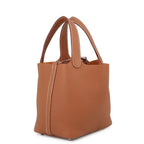Hermes Handbag Picotin Lock PM Gold Silver Taurillon Clemence — view 2