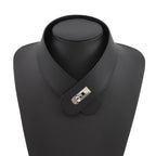Hermes Necklace Kelly GM Black Silver Swift Choker — view 4