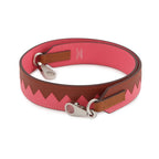 Hermes Shoulder Strap Bandouliere Tresage Cuir Rose Azalea Brown Silver Epsom