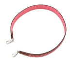 Hermes Shoulder Strap Bandouliere Tresage Cuir Rose Azalea Brown Silver Epsom — view 4