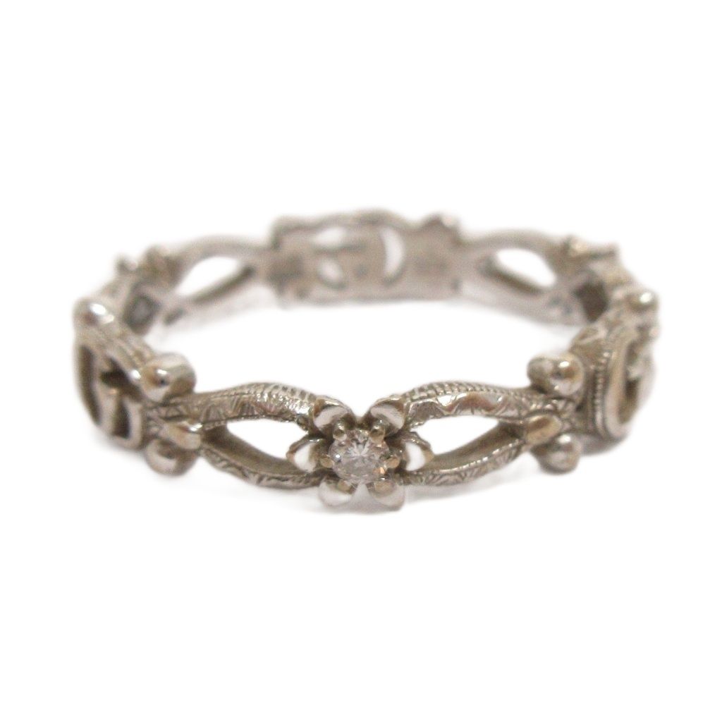Gucci Flora Ring 18k White Gold Diamond — view 7