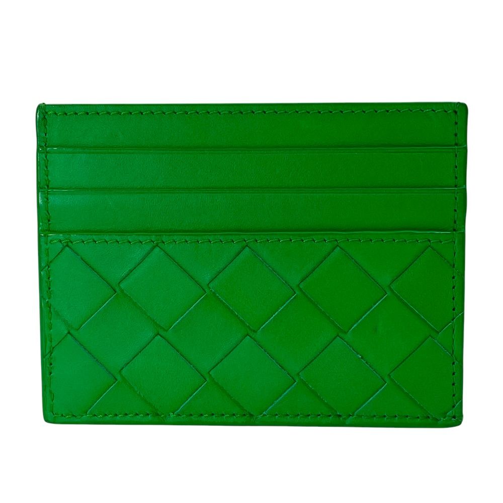 Bottega Veneta Card Case Leather Green Practical Functional Smart Minimal — view 2