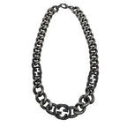Gucci Twist Chain Necklace Interlocking Silver