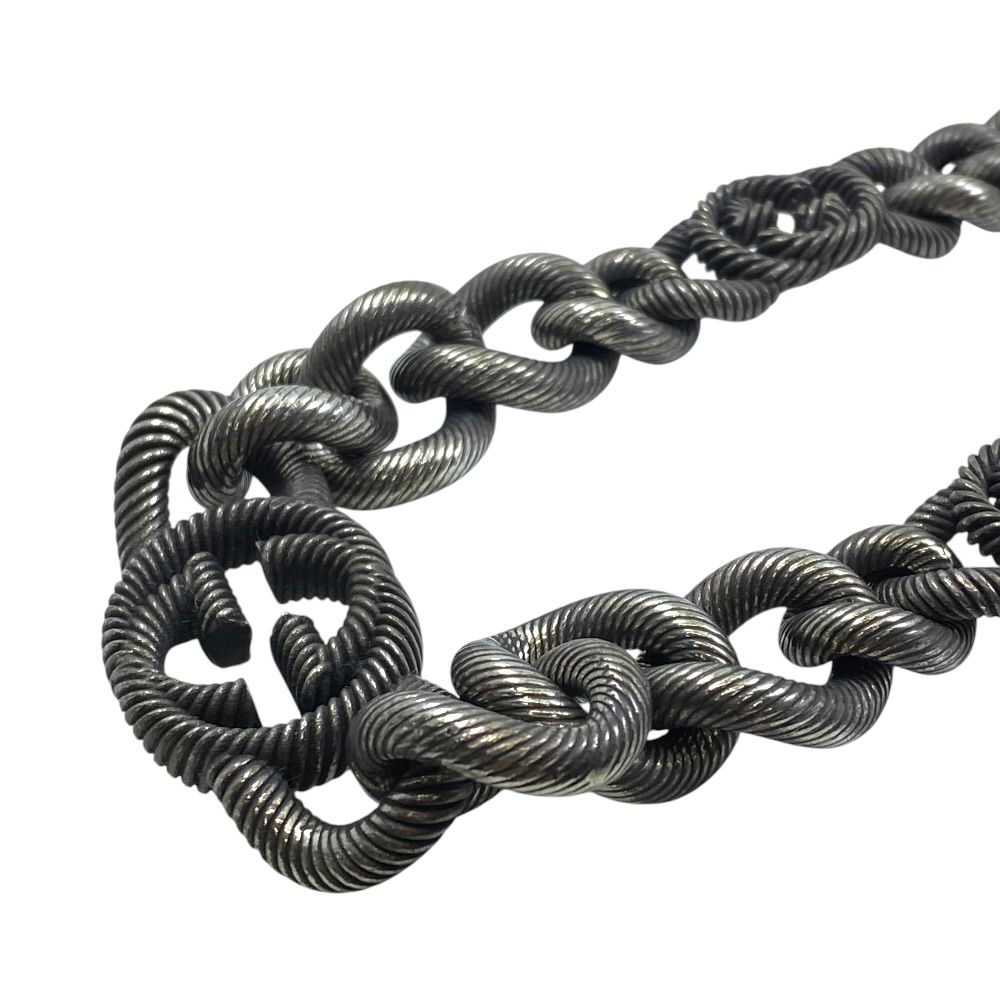 Gucci Twist Chain Necklace Interlocking Silver — view 5