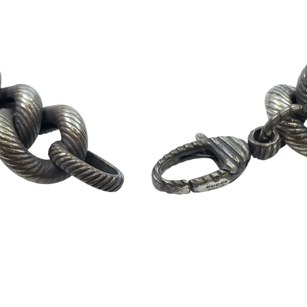 Gucci Twist Chain Necklace Interlocking Silver — view 9