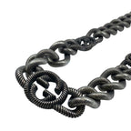 Gucci Twist Chain Necklace Interlocking Silver — view 3
