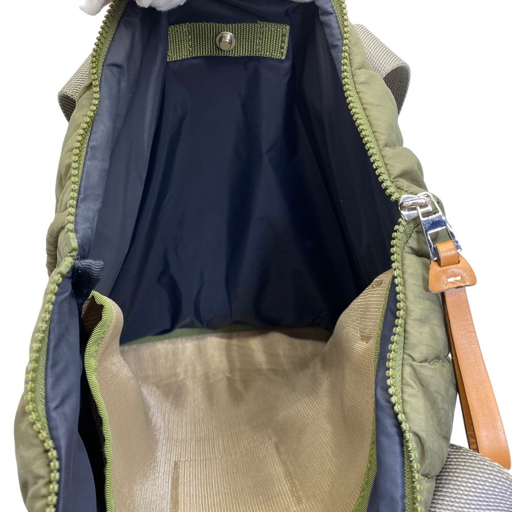 Loewe Eye Nature Tote Logo Nylon Quilted Dark Olive Green for Everyday — view 7