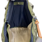 Loewe Eye Nature Tote Logo Nylon Quilted Dark Olive Green for Everyday — view 7