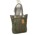 Loewe Eye Nature Tote Logo Nylon Quilted Dark Olive Green for Everyday — view 9