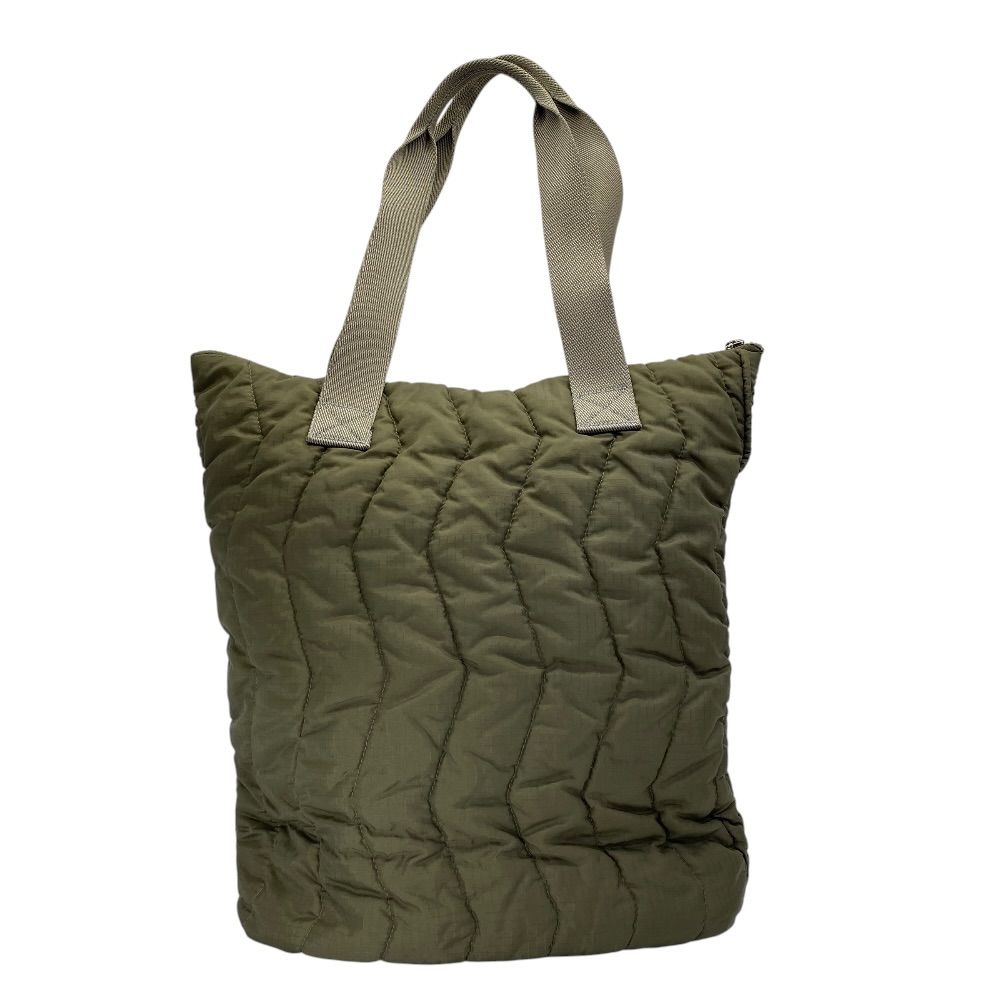 Loewe Eye Nature Tote Logo Nylon Quilted Dark Olive Green for Everyday — view 2