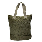 Loewe Eye Nature Tote Logo Nylon Quilted Dark Olive Green for Everyday — view 2
