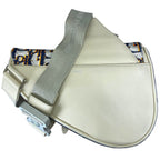 Dior Oblique Sequin Saddle Bag Leather Silver Practical Gorgeous Elegance — view 2