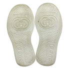 Gucci GG Embossed Sneakers Thick Sole Perforated Leather White Comfortable — view 9