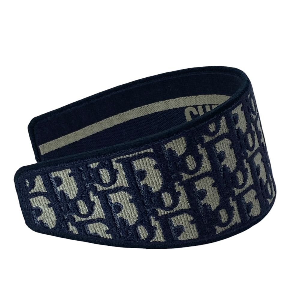 Dior Oblique Headband Cotton Navy Fine Contemporary — view 4