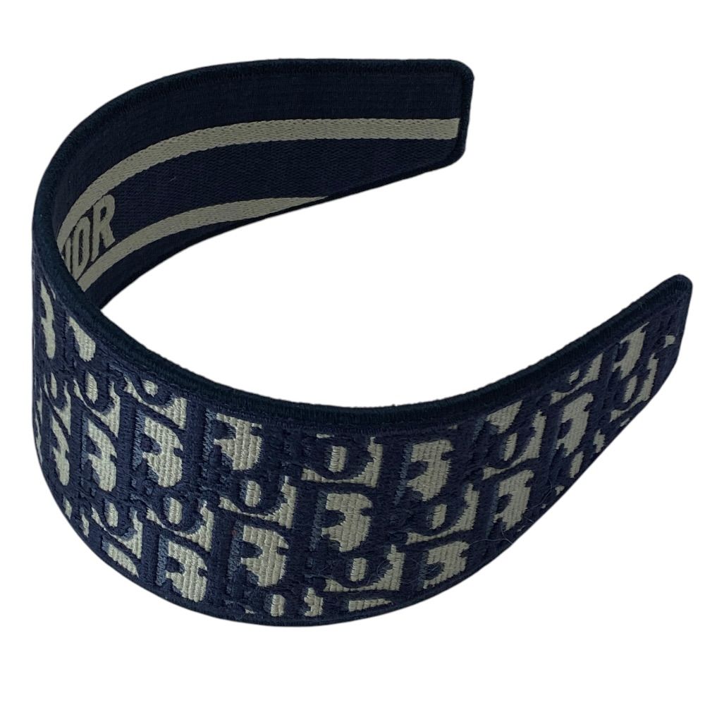 Dior Oblique Headband Cotton Navy Fine Contemporary