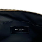 Saint Laurent Paris Pouch Makeup Cosmetic YSL Quilted Leather Beige Practical — view 7