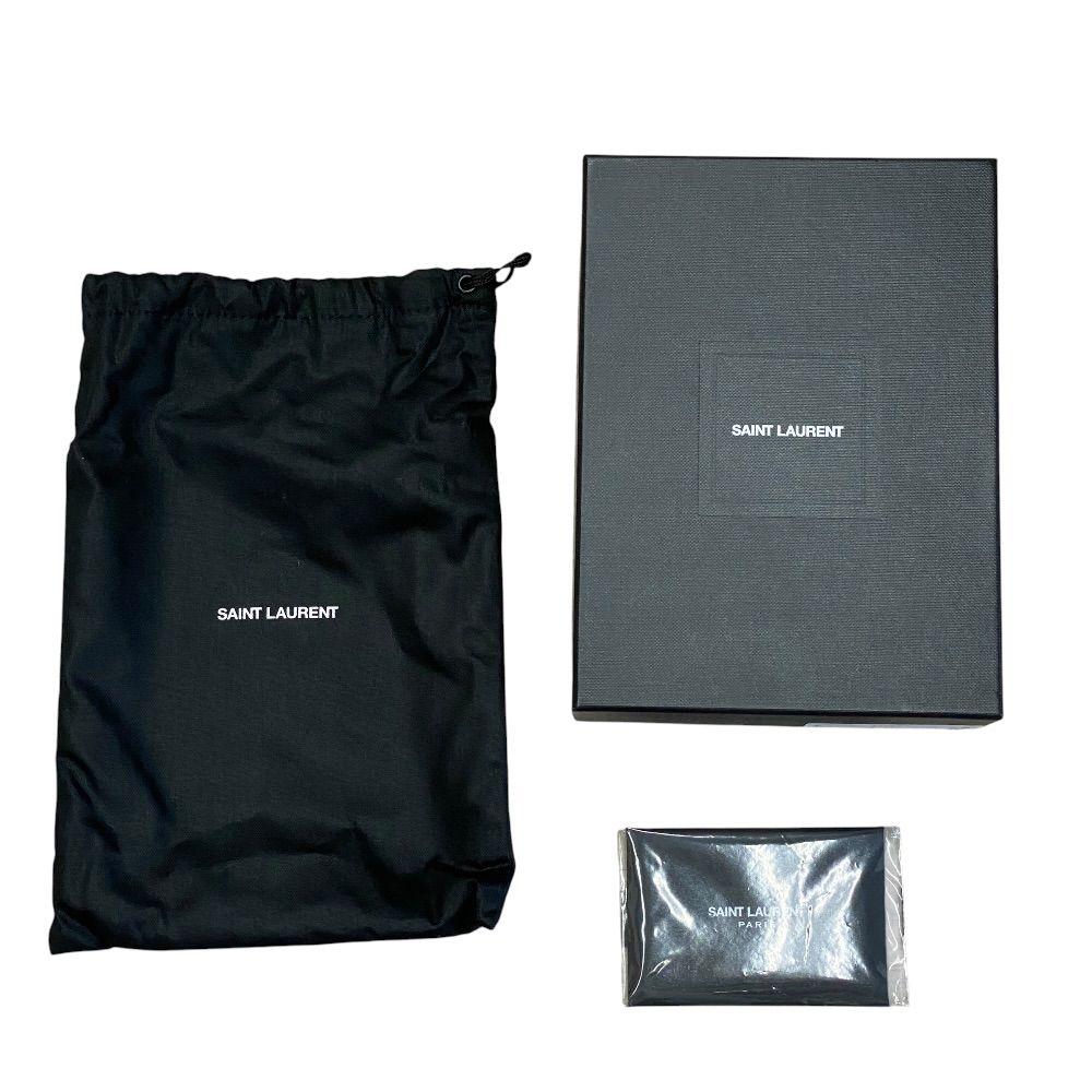 Saint Laurent Paris Pouch Makeup Cosmetic YSL Quilted Leather Beige Practical — view 9