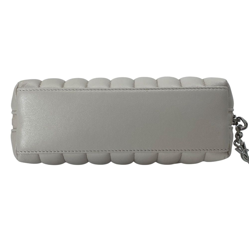 Saint Laurent Paris Pouch Makeup Cosmetic YSL Quilted Leather Beige Practical — view 5