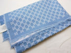 Gucci GG Lame Shawl Cotton Rayon Light Blue Scarf