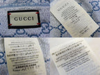 Gucci GG Lame Shawl Cotton Rayon Light Blue Scarf — view 5