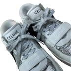 Celine Glitter High Cut Sneakers Leather White Quality Comfortable — view 7