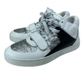 Celine Glitter High Cut Sneakers Leather White Quality Comfortable
