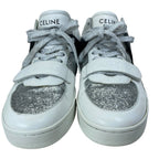 Celine Glitter High Cut Sneakers Leather White Quality Comfortable — view 2