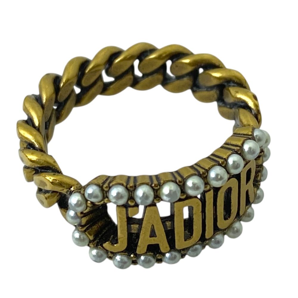 Dior J'adior Ring Metal Faux Pearl Gold Everyday Use Gorgeous Fashionable — view 6