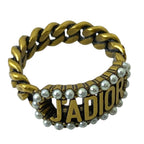 Dior J'adior Ring Metal Faux Pearl Gold Everyday Use Gorgeous Fashionable — view 6