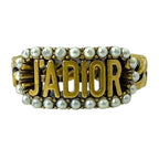 Dior J'adior Ring Metal Faux Pearl Gold Everyday Use Gorgeous Fashionable