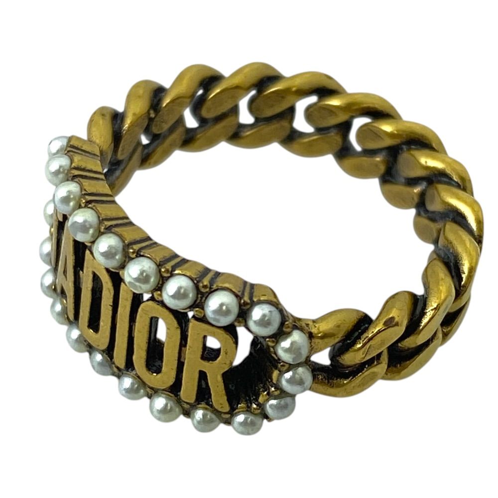 Dior J'adior Ring Metal Faux Pearl Gold Everyday Use Gorgeous Fashionable — view 7
