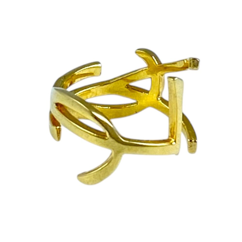 Saint Laurent Opium Cassandra Twist Ring YSL Logo Metal Gold Everyday Use Going — view 2