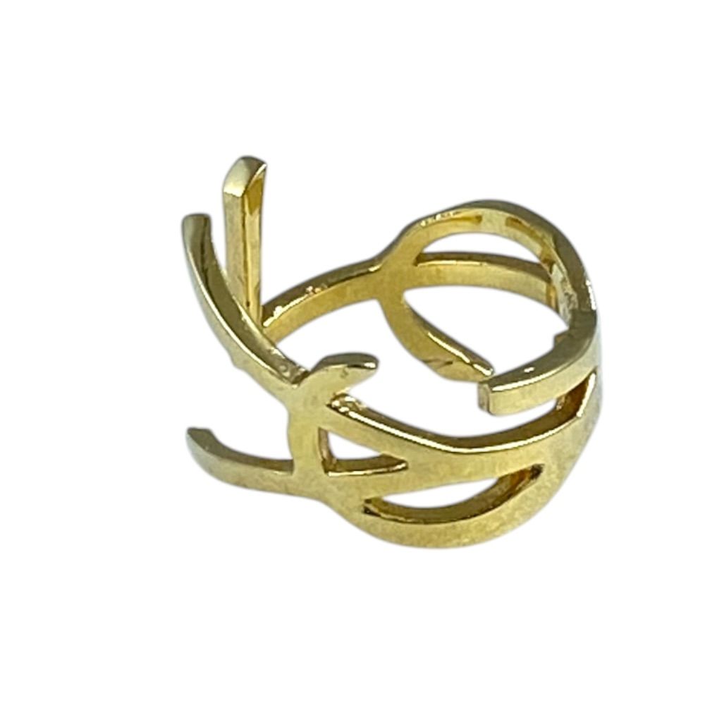 Saint Laurent Opium Cassandra Twist Ring YSL Logo Metal Gold Everyday Use Going — view 4