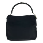 Gucci Bamboo Black Silver Nylon Leather 001 Shoulder — view 2