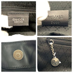 Gucci Bamboo Black Silver Nylon Leather 001 Shoulder — view 4