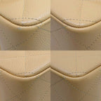 Chanel Deca Quilted 30 Shoulder Bag Caviar Leather Beige Silver Double Flap — view 5