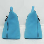 Hermes Van Quatre 29 Blue Nole Togo Swift Silver Tote Hand — view 3