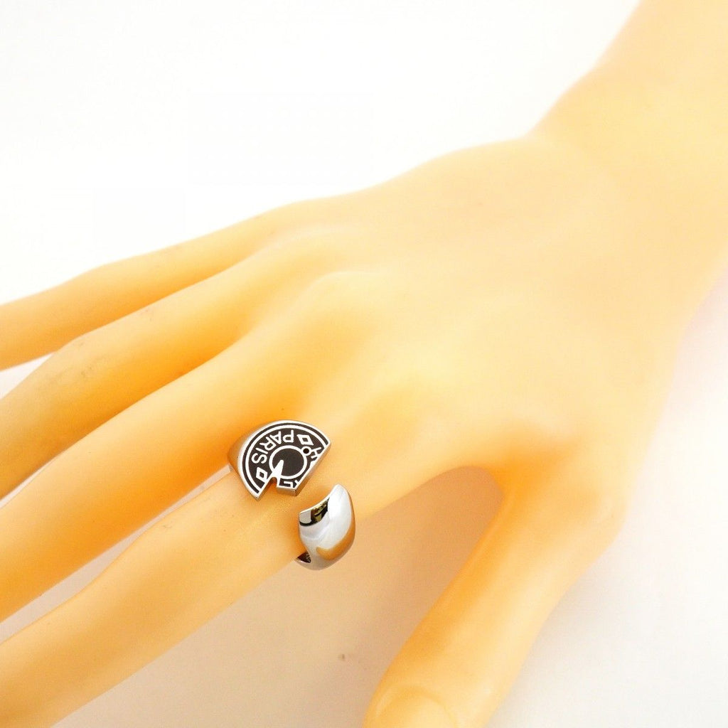 Hermes Ring Cal Zel Metal Silver Black — view 7