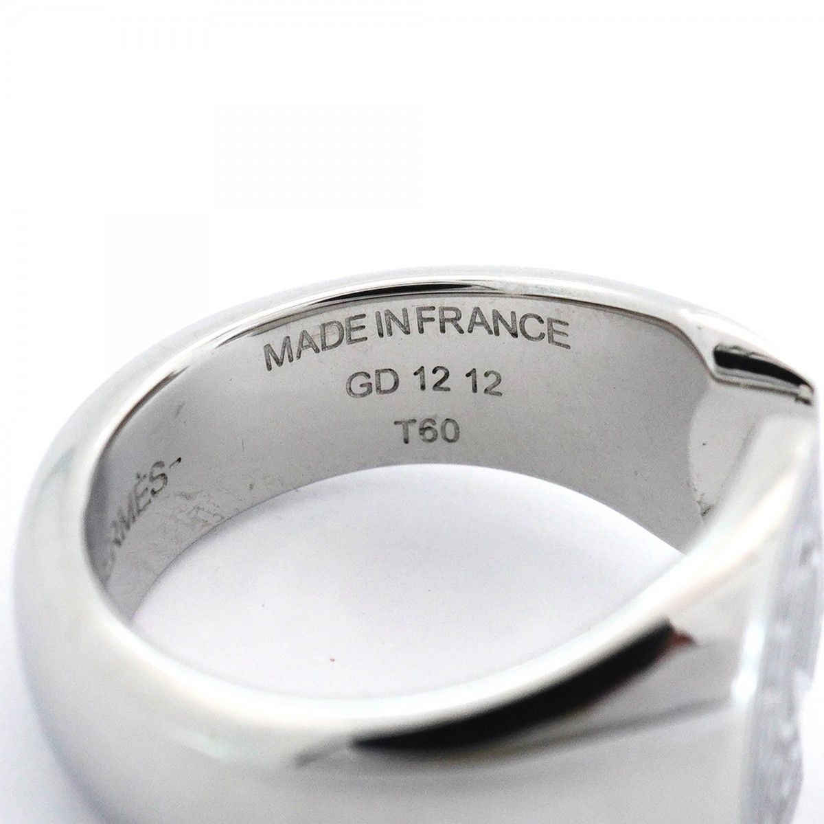 Hermes Ring Cal Zel Metal Silver Black — view 5