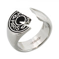 Hermes Ring Cal Zel Metal Silver Black