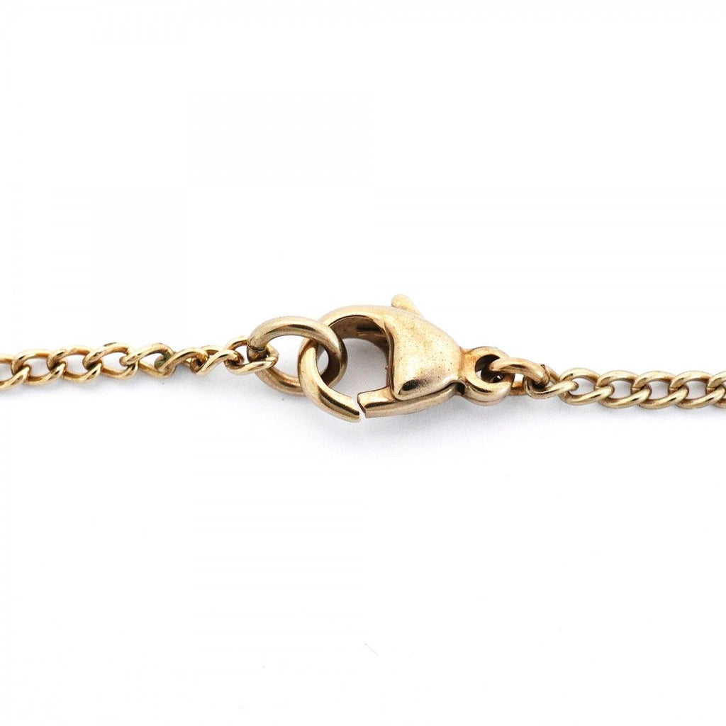 Chanel Necklace CC Logo Ribbon Motif Gold Plated Champagne White Black Cles — view 4