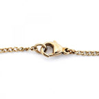 Chanel Necklace CC Logo Ribbon Motif Gold Plated Champagne White Black Cles — view 4