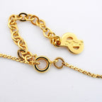 Dior Necklace CD Logo Gold Plated Rhinestone — view 4