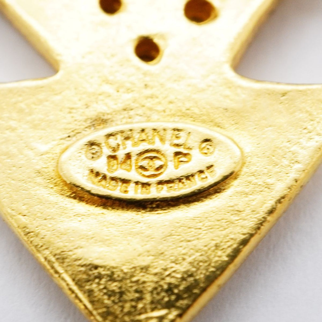 Chanel Brooch Vintage CC Logo Gold Plated — view 4